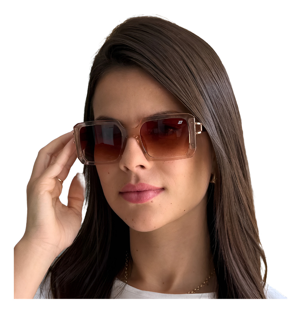 Óculos De Sol Finoti Feminino Quadrado Uv400 Oversized