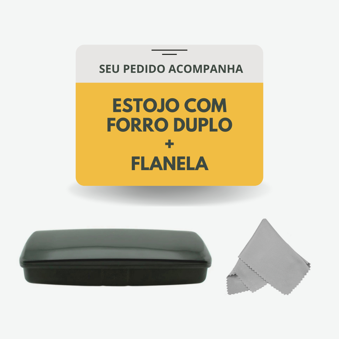 Óculos Emborrachado Retangular Masculino Quadrado Premium