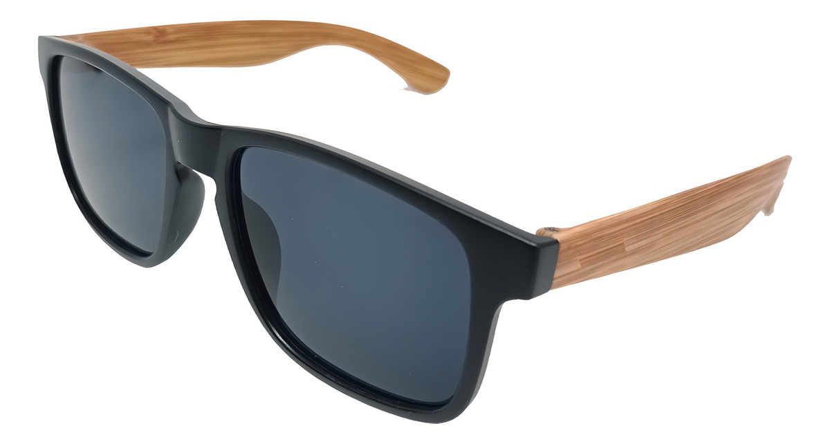 Óculos De Sol Bambu Quadrado Masculino Clássico Praia