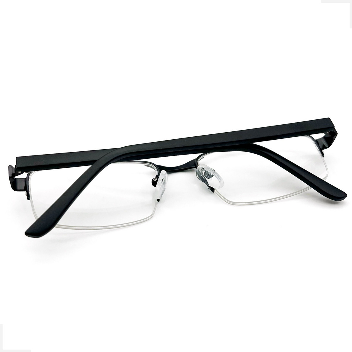 Armação Óculos Grau Masculina Fio Nylon Meio Aro Visual Leve Cor Preto + TamanhoArmação Masculina Premium