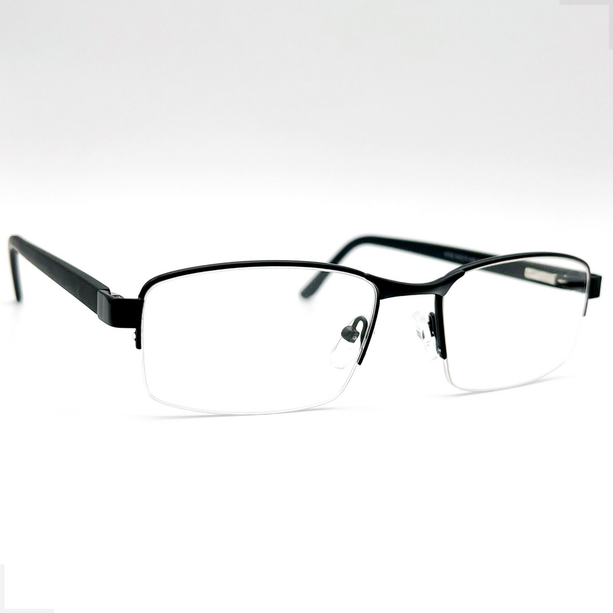 Armação Óculos Grau Masculina Fio Nylon Meio Aro Visual Leve Cor Preto + TamanhoArmação Masculina Premium