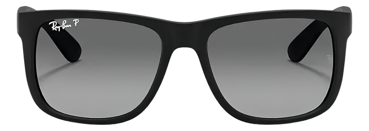 Óculos de sol polarizados Ray-Ban Justin Classic Rb4165l Standard armação denáilon cor Matte Black Lente Grey de Policarbonato Degradada RB4165