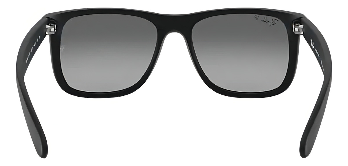 Óculos de sol polarizados Ray-Ban Justin Classic Rb4165l Standard armação denáilon cor Matte Black Lente Grey de Policarbonato Degradada RB4165