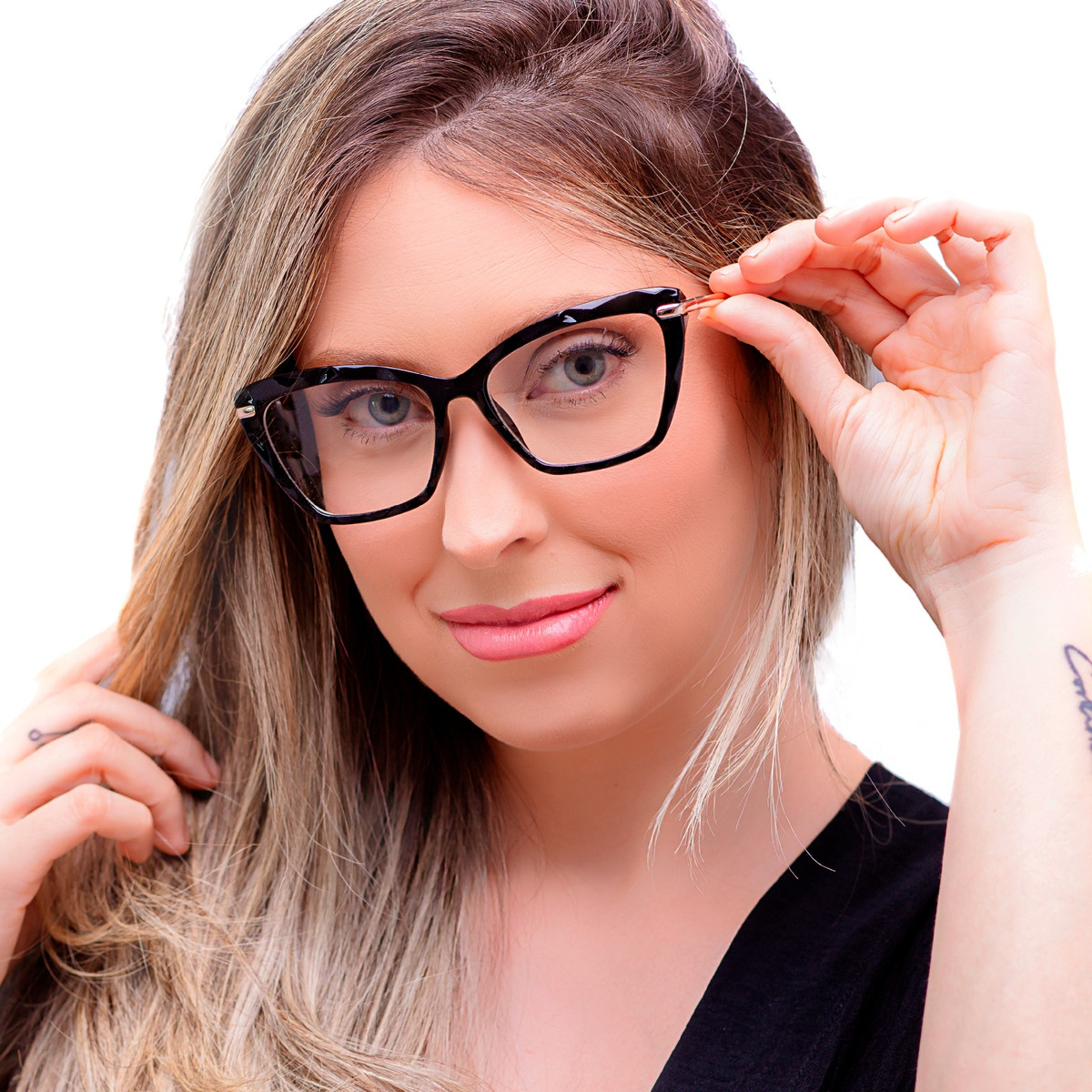 Armação Óculos Grau Diamante Cristal Feminino Lançamento