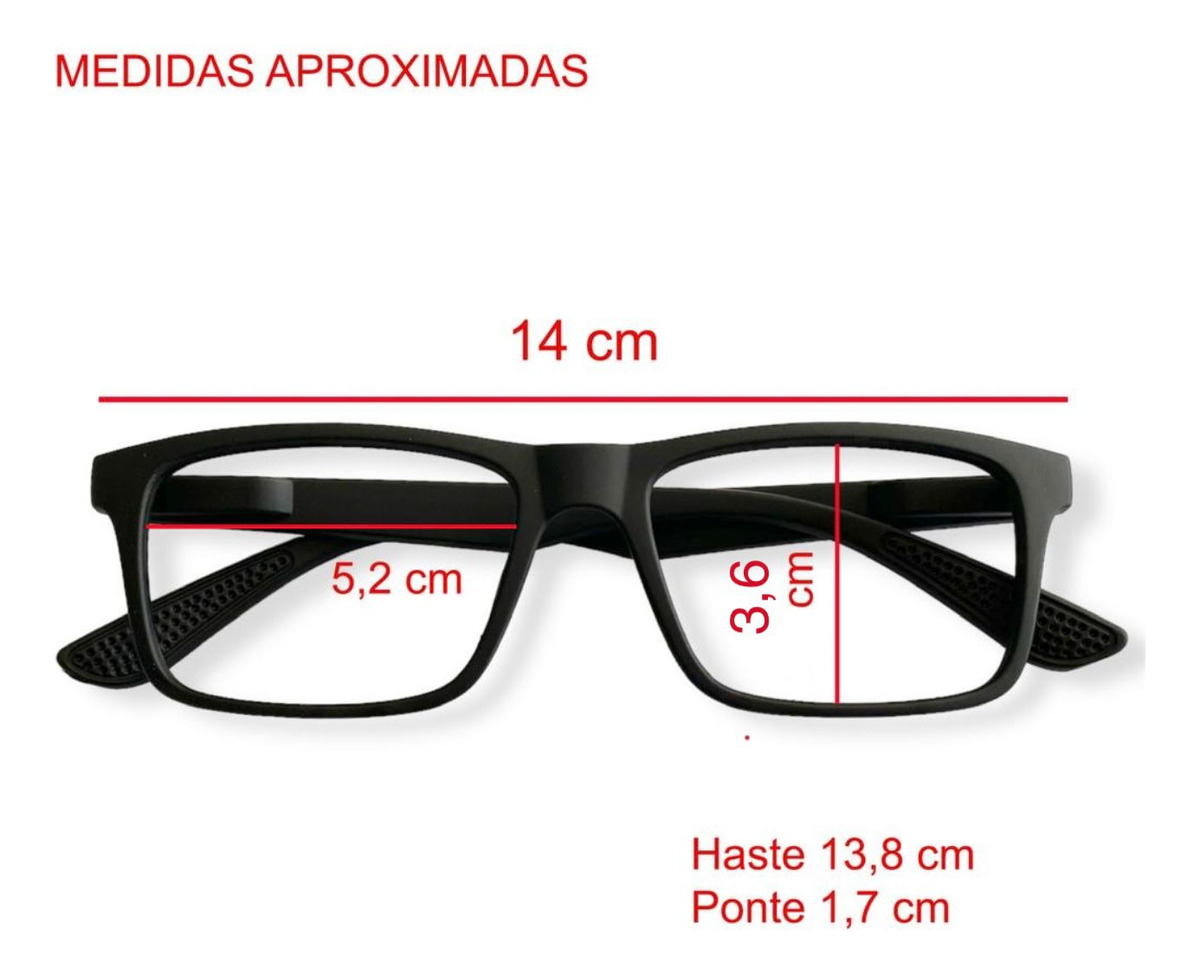 Armação Óculos Grau Masculino Original Descanso Emborrachado
